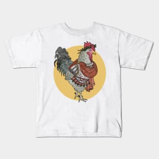 Greek Myth Chickens - Julius (Chicken) Caesar Kids T-Shirt